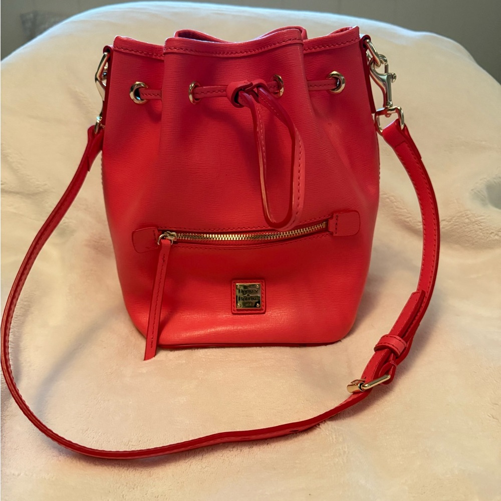 Dooney & Bourke pink Drawstring Shoulder Bag